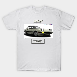 Mazda RX7 FB Dover White T-Shirt